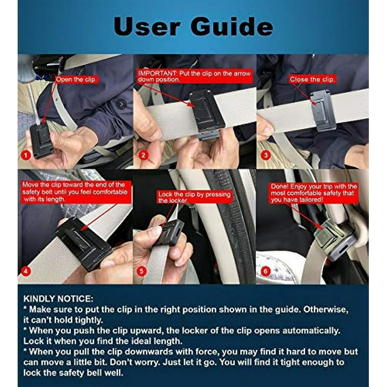 Seat belt top adjusting clip