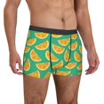 thumbnail image 5 of Mens Underwear Boxer Briefs - cartoon Lemon orange Comfort Breathable men's boxer briefs with Flex Waistband, 5 of 7