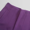 thumbnail image 5 of WTXUE Women's Pants, Slacks Women's Solid Color High Waisted Straight Leg Pants Suitable for Daily Commuting Wear Casual Lohas Time, Pantalones De Mujer, Purple, 5 of 7