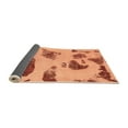 thumbnail image 2 of Ahgly Company Indoor Round Abstract Orange Modern Area Rugs, 6' Round, 2 of 4