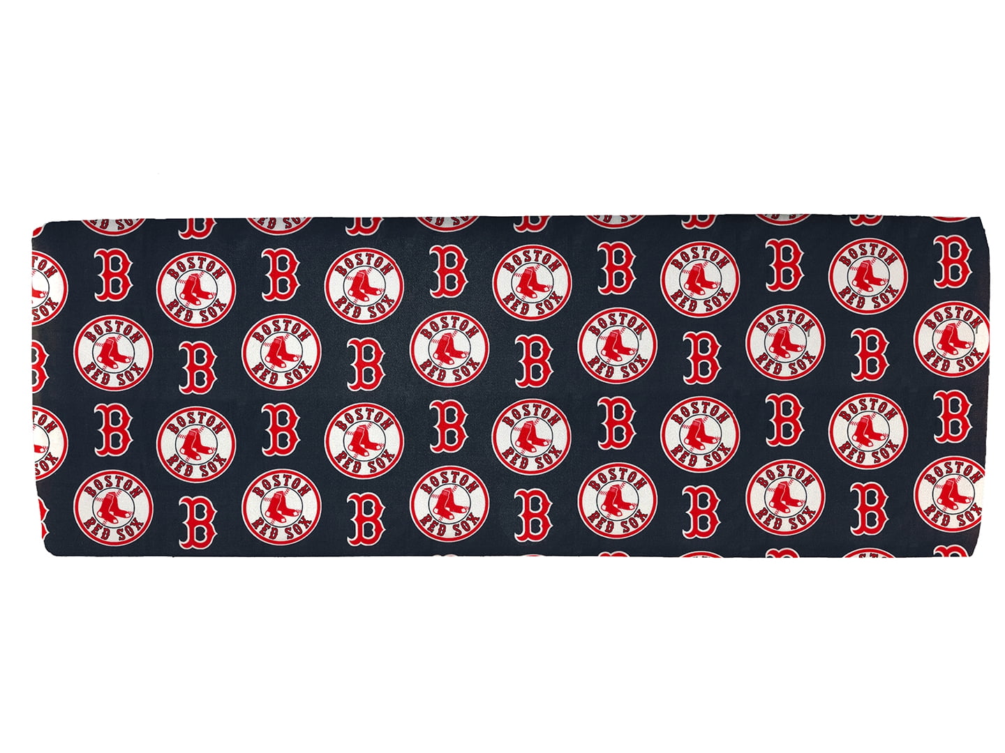 Boston Red Sox 58" 100% Cotton Logo Sports Sewing & Craft Fabric 10 yd By the Bolt, Blue, Red and White