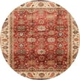 thumbnail image 1 of Ahgly Company Indoor Round Abstract Red Abstract Area Rugs, 3' Round, 1 of 6