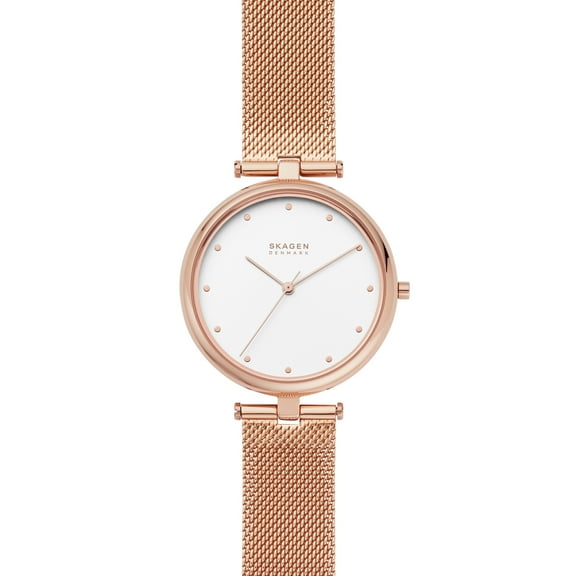 Tanja Three-Hand Rose-Tone Steel-Mesh Watch (SKW2827)