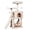 Beige, variant on Cat Tree Tower with Scratching Post Hammock Hanging Ball Condo Size 40.7 Inch Color Rainbow
