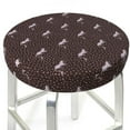 thumbnail image 3 of Fotbe Leopard Print Stool Covers Round,Waterproof Round Bar Stool Covers Bar Chair Covers Washable Stool Cushion Slipcover for 12-14 Inch Chair-12 inch, 3 of 7