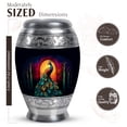 thumbnail image 2 of JAGASY Peacock Urn for Ashes Adult Male, Black Small Urns for Human Ashes keepsake, Tree Red & Yellow Decorative Urns for Parents, Cremation Urn for Mom & Dad, (3 Inch), 2 of 7