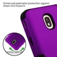 thumbnail image 4 of Kaleidio Case For Samsung Galaxy J7 (2018) / J7 Star, J7 Refine, J7V (2nd Gen) [TUFF Armor] Impact Shockproof 3-Piece Dual Layer Rubber Cover w/ Overbrawn Prying Tool [Purple/Black], 4 of 6