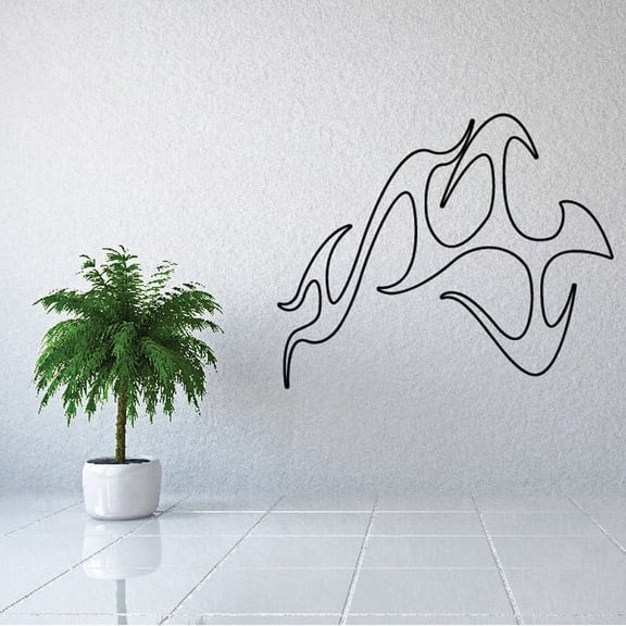 Twisted Ghost Flames Car Decal - Vinyl Decal - Wall Decal - CF311 - 36 Inches