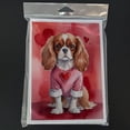 thumbnail image 3 of Cavalier Spaniel My Valentine Greeting Cards Pack of 8 7 in x 5 in, 3 of 3