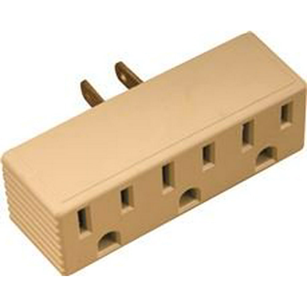 PREFERRED INDUSTRIES TRIPLE TAP, 3 PRONG RECEPTACLE, 15 AMPS, 125 VOLTS