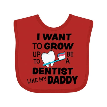 

Inktastic I Want to Grow Up to Be a Dentist Like My Daddy Gift Baby Boy or Baby Girl Bib