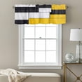 thumbnail image 3 of Yellow Black Geometric Valance Curtain Abstract Patchwork Window Valances Rod Pocket Short Curtains Window Treatments for Kitchen Bedroom Bathroom Laundry 42" x 12", 3 of 9
