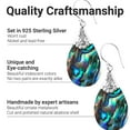 thumbnail image 4 of Abalone Shell Dangle Earrings for Women Sterling Silver 925 - Unique Vintage Beach Boho Earrings - Costume Jewelry Anniversary Birthday Christmas Gifts for Womens, 4 of 7