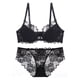 thumbnail image 4 of Ropa interior sexy europea y americana de talla grande para mujer, sujetador de encaje transpirable transparente ultrafino, conjunto de sujetador antiflacidez pequeño con pecho grande, 4 of 6