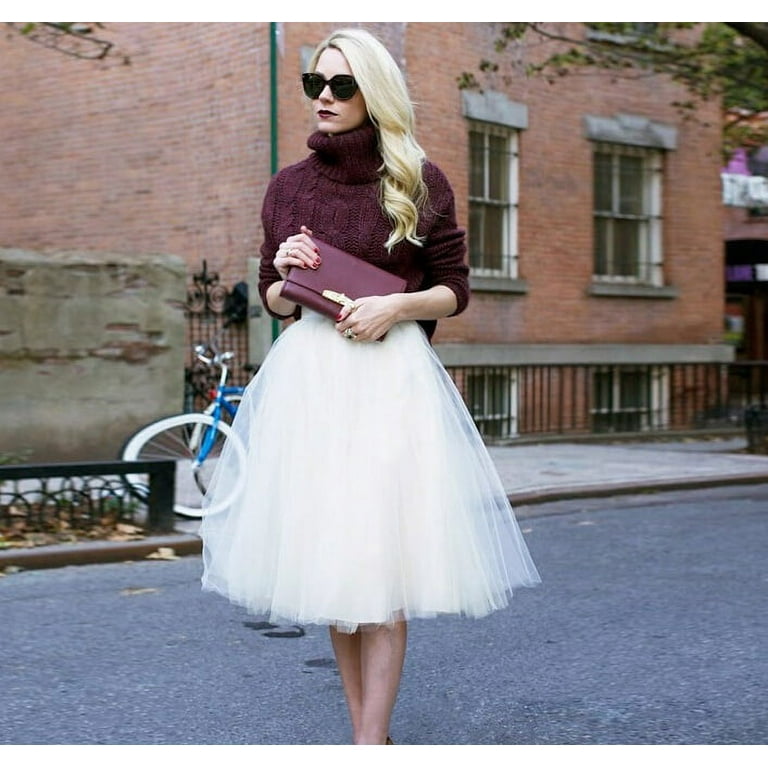 Women Girls Princess Ballet Tulle Tutu Skirt Wedding Party Evening