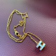 thumbnail image 2 of Hermès Collier Pendentif Mini Pop H en Or Laqué Blanc, 2 of 5