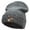 Black Marled, variant on Pheasant Embroidered 12 Inch Long Knitted Beanie - Olive OSFM