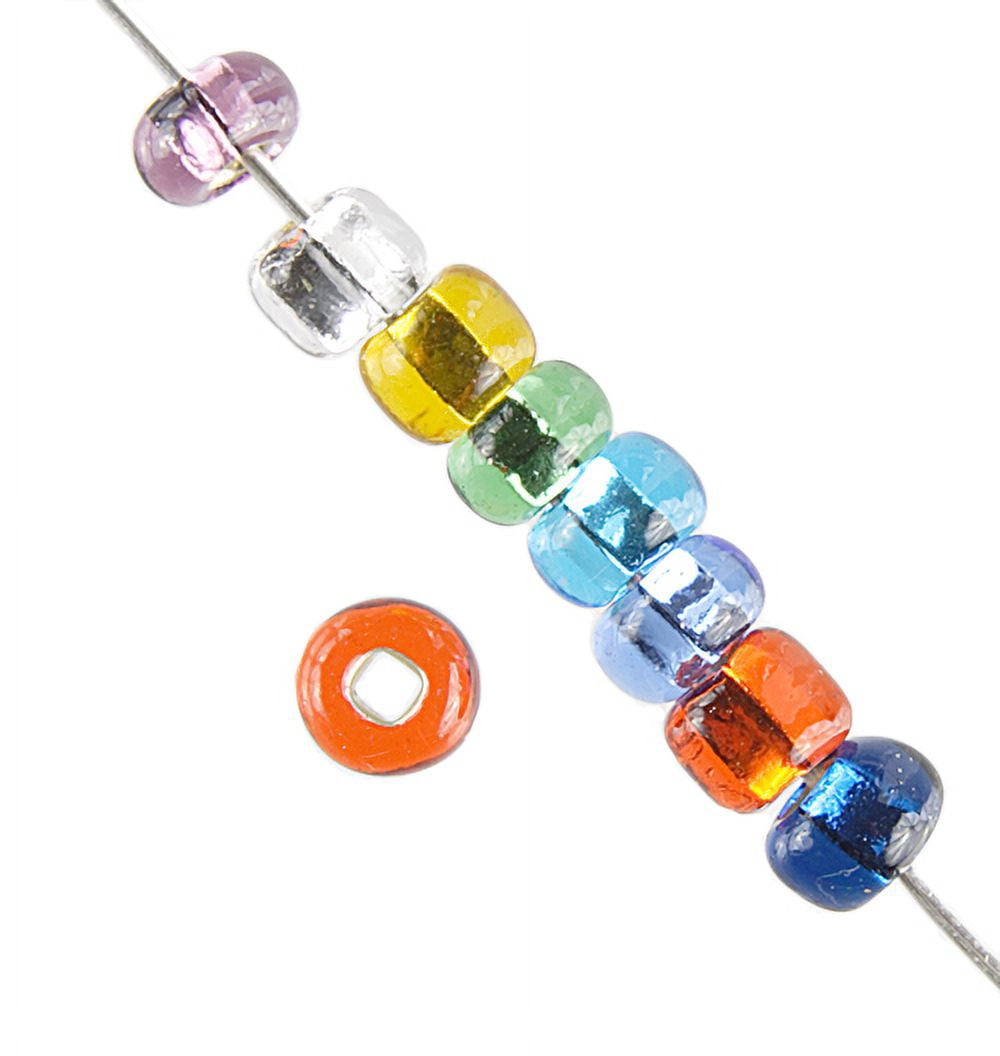 John Bead Czech Glass Seed Beads 2/0 (500g) Assorted Silverlined Multicolored Bead