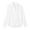 White, variant on Perfectbot Women's Ruffled Front Button Down Shirt, Casual Long Sleeve Dressy Blouse, Relaxed Fit Solid Color