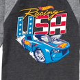 thumbnail image 3 of Hot Wheels - Racing USA - Toddler And Youth Raglan Graphic T-Shirt, 3 of 4