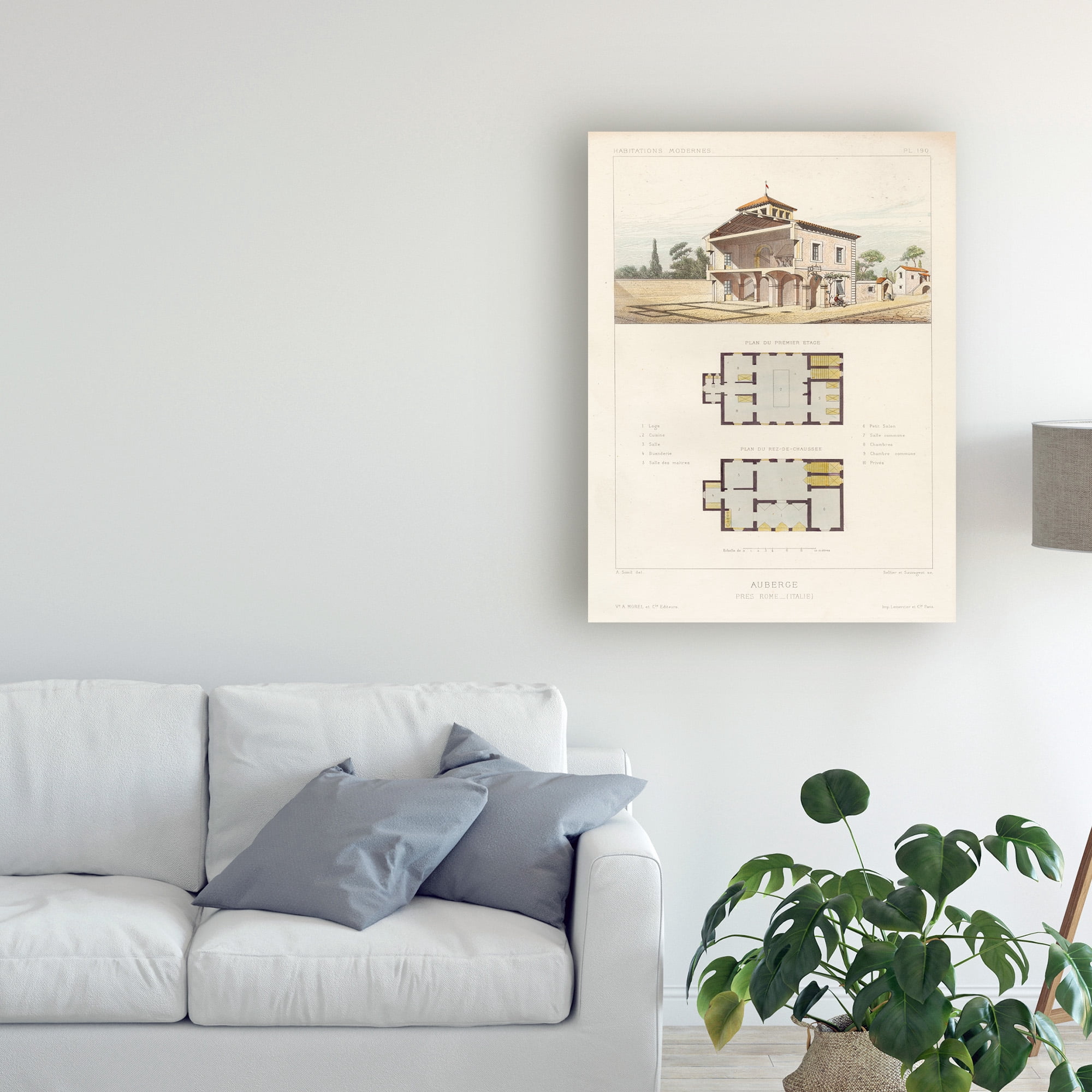 Trademark Fine Art 'Habitations Modernes IV' Canvas Art by A. Morel