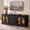 Black, variant on Lacoo 63'' Vintage-Style TV Stand for TVs Up to 70'' with LED Lights and Outlets, Entertainment Center with Storage Cabinets and Drawers for Living Room, Dark Walnut