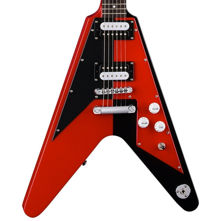 Dean Michael Schenker Retro Electric Guitar Red & Black, Bundle
