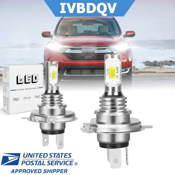 Super Bright White LED Headlight High Low Beam Bulbs for Honda CR-V 2007-2014