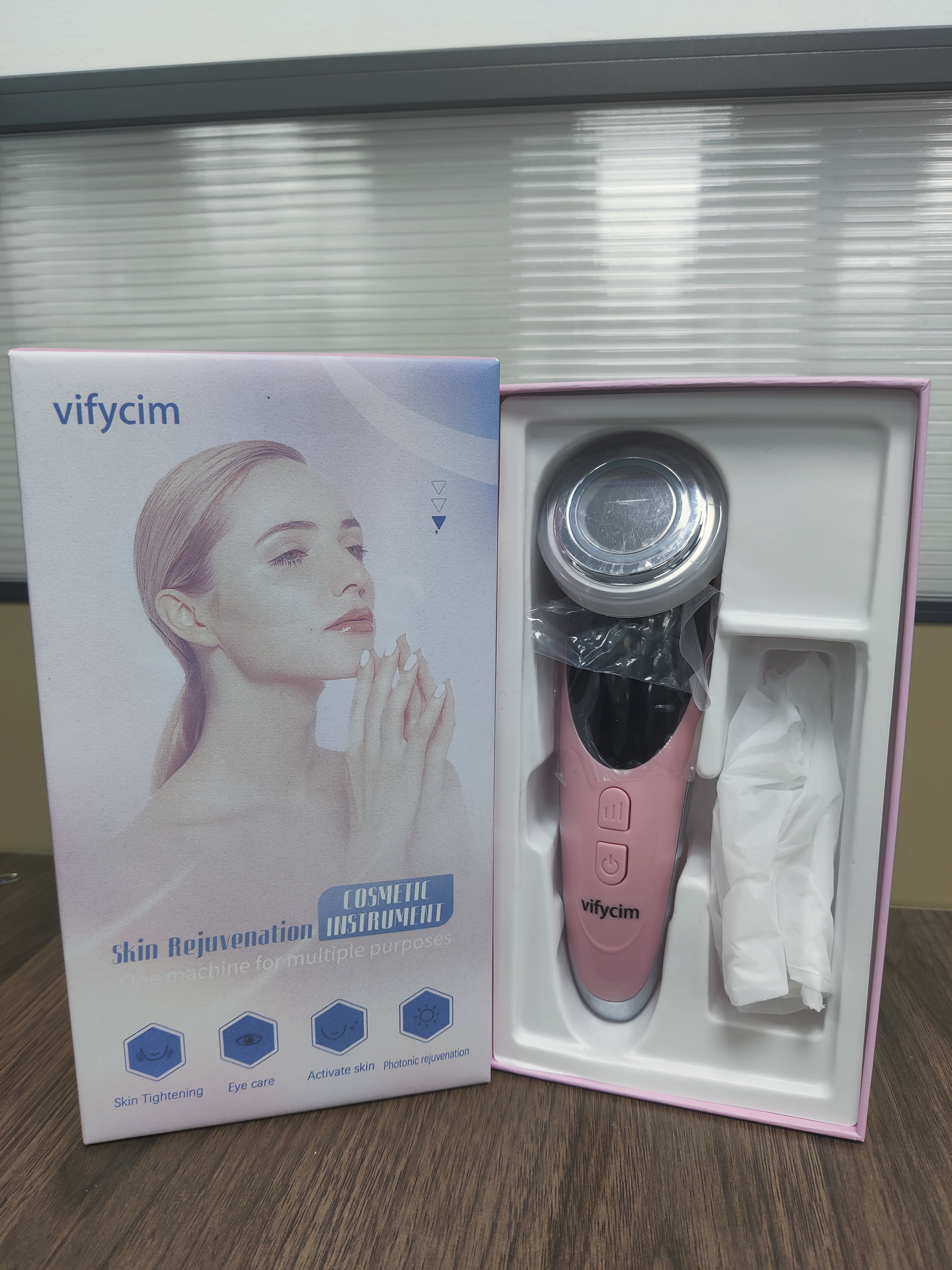 vifycim Facial Massager, Skin Care Tools 7 in 1 High Frequency Facial
