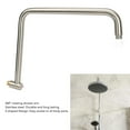 thumbnail image 4 of 14Inch S Shape Shower Extension Arm Stainless Steel, 360 Rotation Rainfall Shower Pipe Replacement, High Rise Long Brushed Shower Horizontal Extender Pipe, Wall Mount, G1/2, 4 of 7