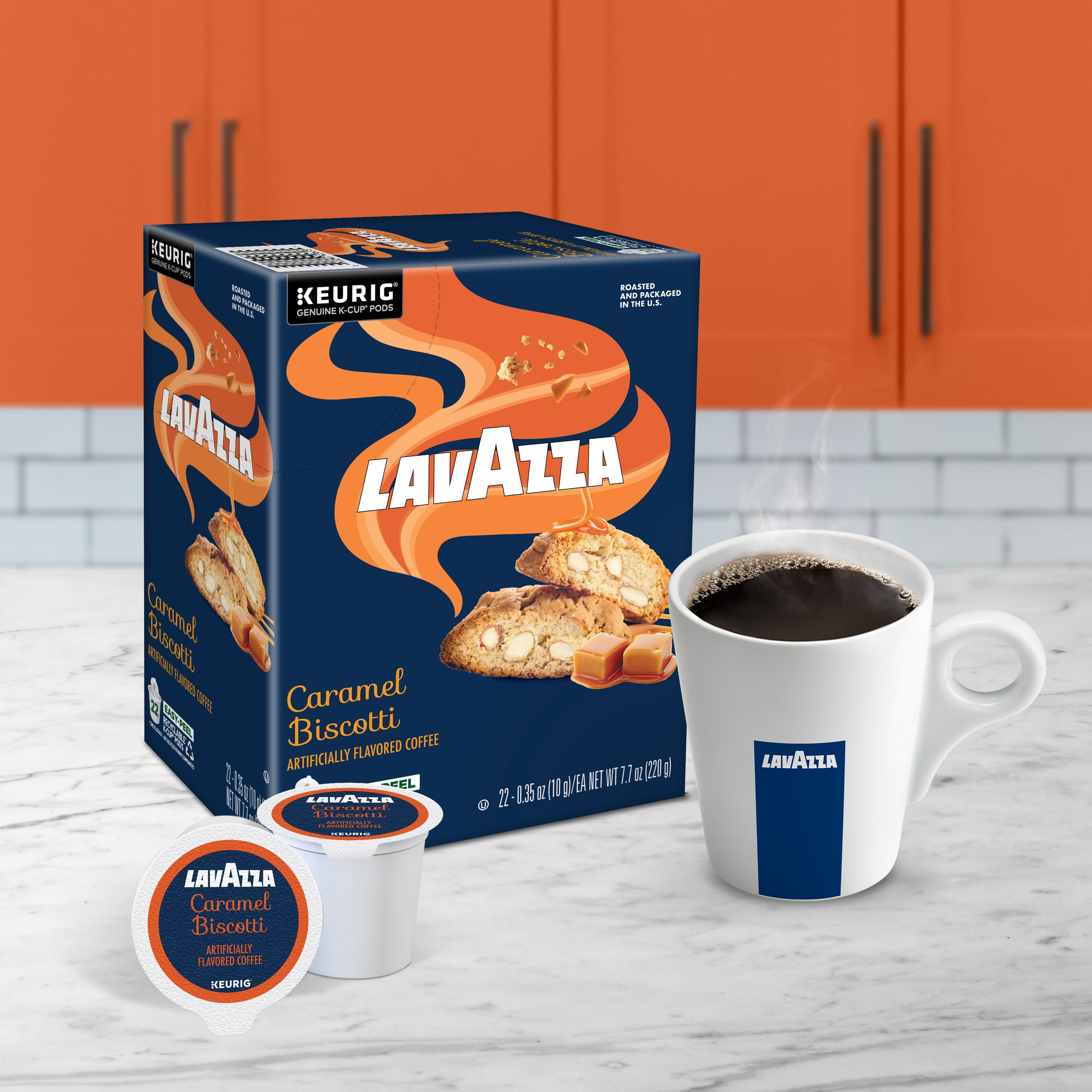 Lavazza Caramel Biscotti Keurig K-Cup® Pods, Light-Medium Roast, 100% Arabica (88 Pods)