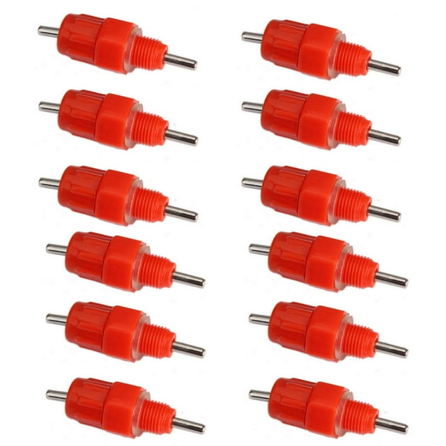 Vaidha 12Pcs Poultry Water Drinking Nipples Chicken Hen Feeding Screw In Drinker Screw