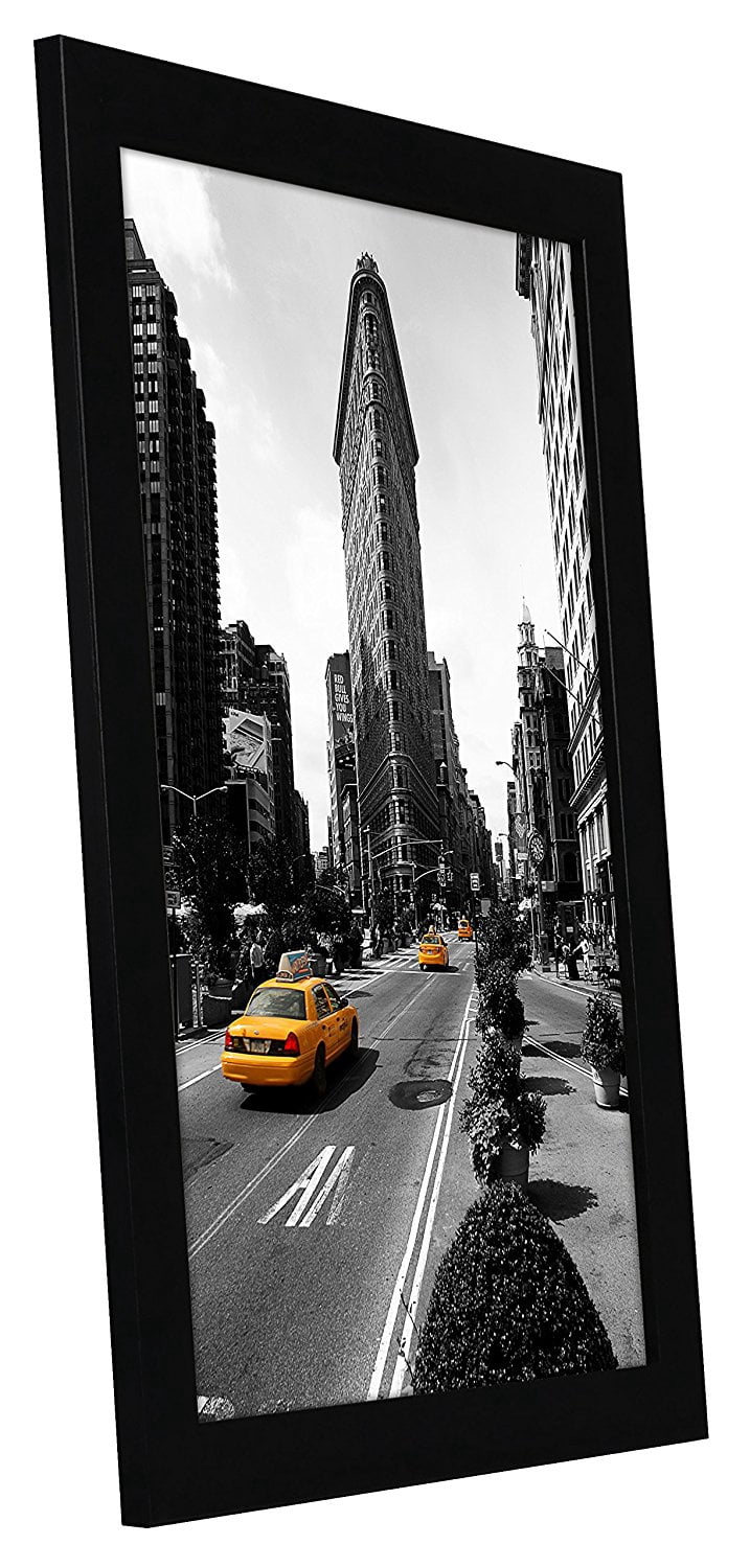 Americanflat 11x17 Picture Frame with Glass 12 Pack legal sized paper mounting material included elegant black