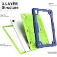 thumbnail image 3 of SOATUTO for Urao C107/Jeazans OC101/C107 10.1 Inch Tablet Case Hybrid Shockproof Cover with 2 pcs Screen Protector for HiGrace C107/ZOFYWNAS C107/Freeski C107/Pswarfd 10.1" Tablet (Navy Green/Blue), 3 of 8