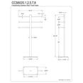 thumbnail image 3 of Kingston Brass CCS6020 Edenscape Freestanding Stainless Steel T-Shape Towel Holder, Matte Black, 3 of 3