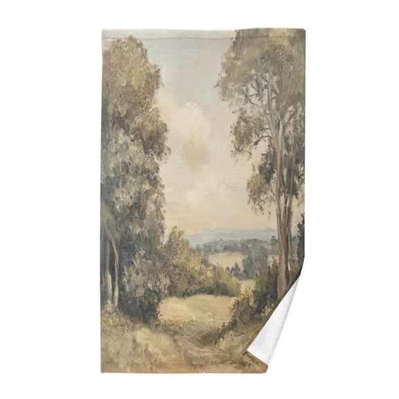 Pure Cotton Face Towel 16x28 Inches Hand Towel Bath Towel Hand Bath Towels Soft Good Water Absorption for Washing Face Wiping Face The Beautiful Gray Forest