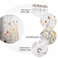 thumbnail image 7 of Shower Curtains Retro Flower Bath Curtain Watercolor Butterfly Waterproof Bathroom Shower Curtain Set with Hooks Decoration 36 x 72 Inches, 7 of 7