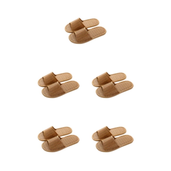 Qarigey 1 par de pantuflas de bambú para interiores y exteriores para el hogar para mujeres y hombres, sandalias portátiles de verano con Type2 NO2