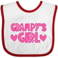 thumbnail image 3 of Inktastic Grampy's Girl Granddaughter Girls Baby Bib, 3 of 4