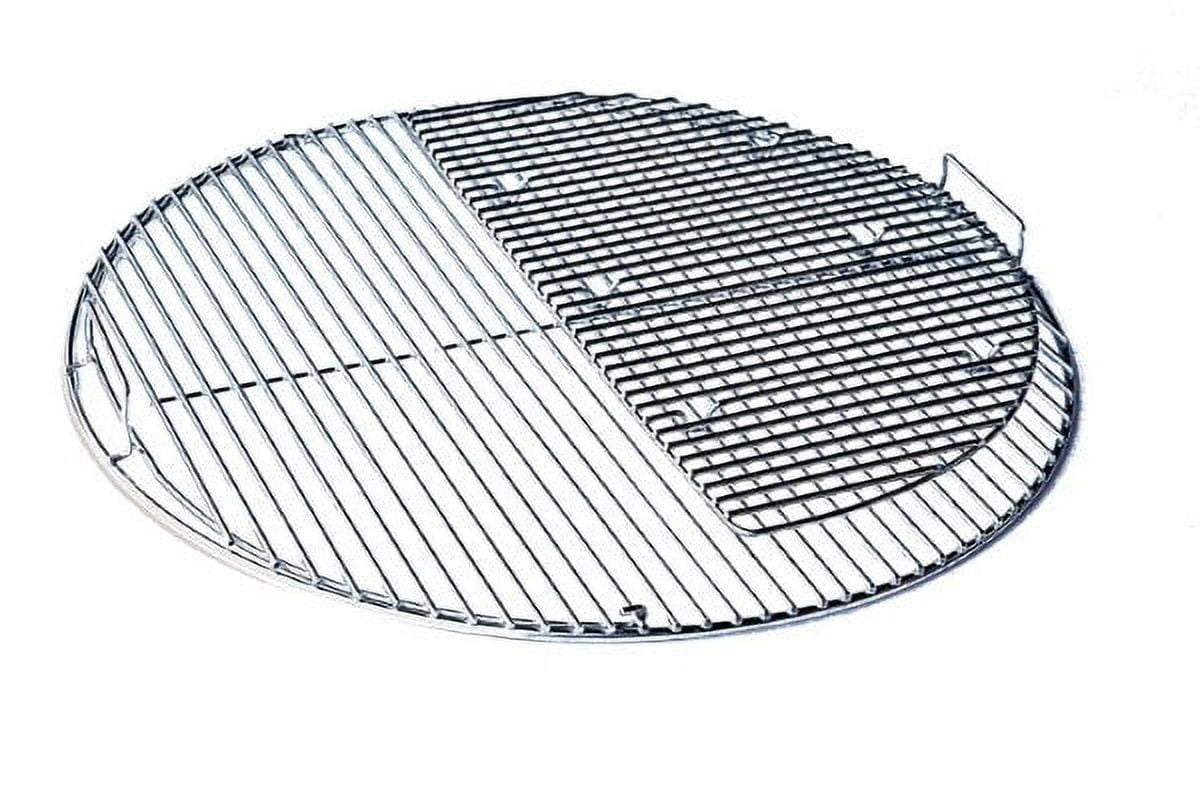 SnS Grills Slow 'N Sear® Elevated Roasting Rack — Stainless Steel Half-Moon Rack Fits Drip 'N Griddle Pan & Weber 22-Inch Kettle Grills