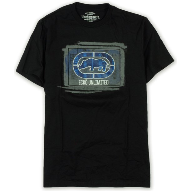 Camiseta gráfica Ecko Unltd Box Rocks para hombre negra pequeña