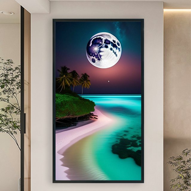 Pintura de diamante 5D DIY Taladro redondo completo Gradiente Mar Decoración del hogar Arte Artesanía Hugtrwg Para estrenar