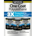 Minwax One Coat Polyurethane, Satin, Clear, 1 Quart Protective Finish