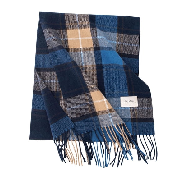 Floleo Women's Warm Plaid Scarf Winter Fringe Wrap Soft Faux Shawl for Christmas Holiday Office Daily Casual Cold Weather Wear