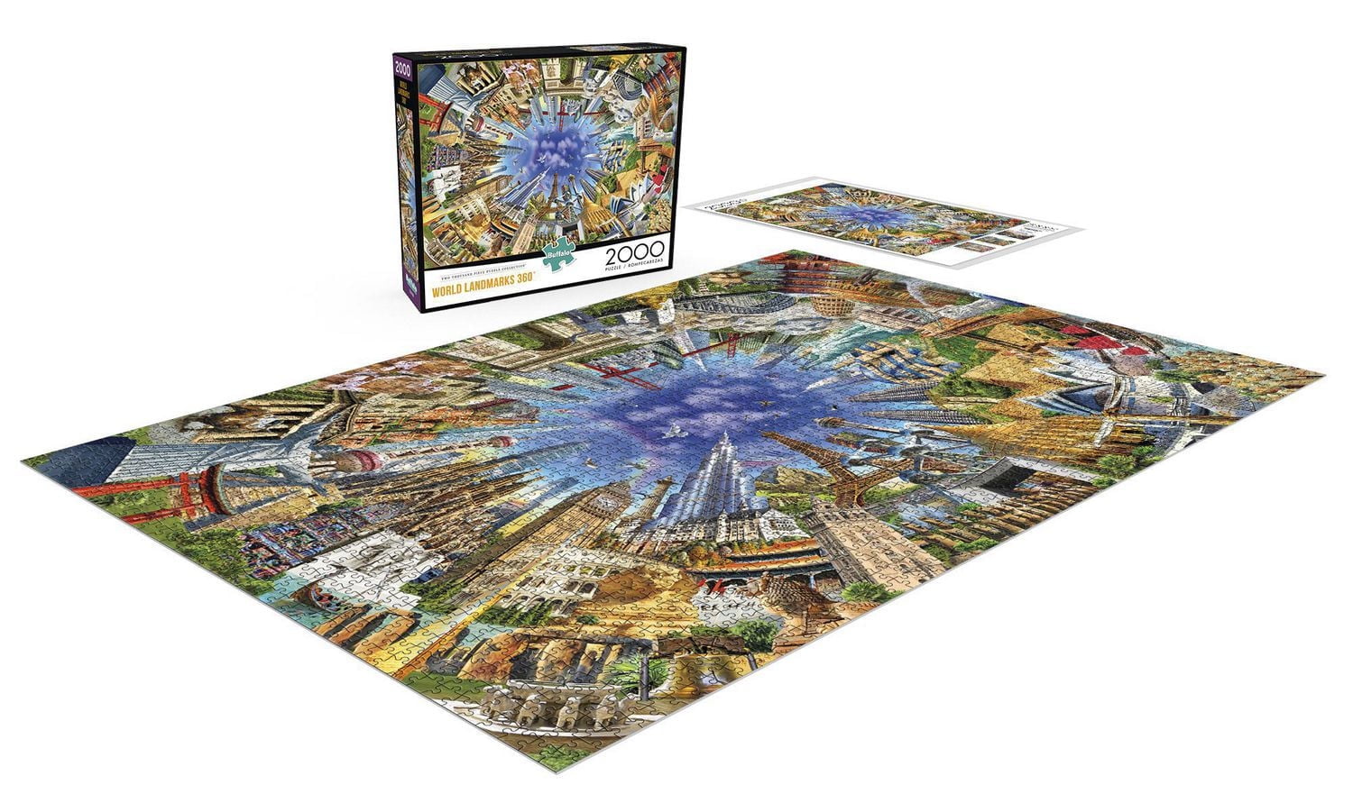 Buffalo Games World Landmarks 360 2000 Piece Jigsaw Puzzle