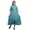 Turquoise Blue, variant on Bimba Blue Peacock Feather Printed Indian Kurtis For Women Party Wear Long Anarkali Kurta Indian Kurti-XXX-Large