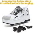 thumbnail image 5 of Cyiecw Roller Skate Shoes for Kids Boys Girls Rechargeable Wheels Sneakers Fashion Roller Wheeled, 5 of 6