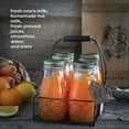 thumbnail image 3 of Bormioli Rocco Quattro Stagioni Bottles (Set of 6) - 13.5 Oz. Clear Glass with Twist Lids for Food Preserving, Beverage Serving, Homemade Gifts, Sauces & Infused Drinks - Airtight, Made in Italy, 3 of 9