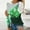 4Green, variant on XFYSSS Women's Casual Print Lace Round Neck Long Sleeved T-shirt Loose Top Long Sleeve Round-Neck Blouses & Shirts