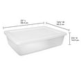 thumbnail image 2 of Sterilite Small Storage Bin, 28 Quart Clear Plastic Storage Container with Snap-On Lid, White, 2 of 11